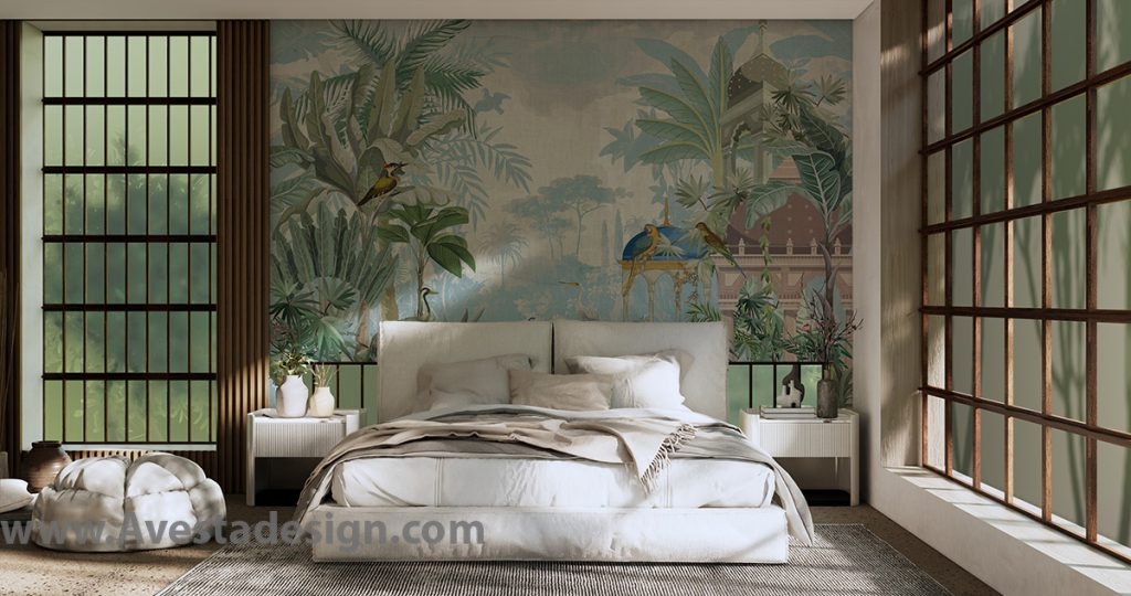 کاغذدیواری در اتاق خواب